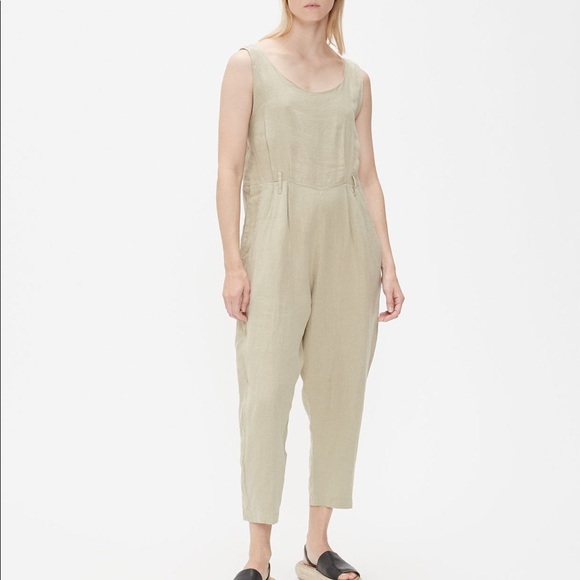 black crane linen jumpsuit